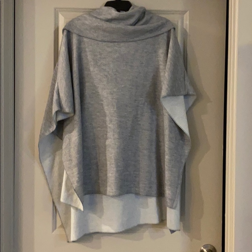Gray poncho